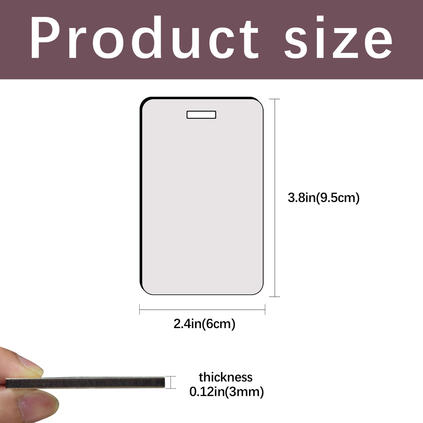 Rectangle Sublimation Luggage Tag Blanks Wholesale