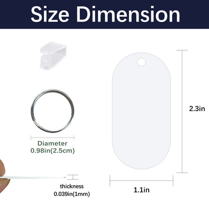 Rectangle Aluminium Sublimation Keychain Blanks Wholesale