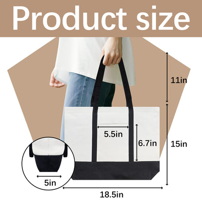 40 PCS Blank Polyester Zipper Canvas Tote Bags for Sublimation Printing