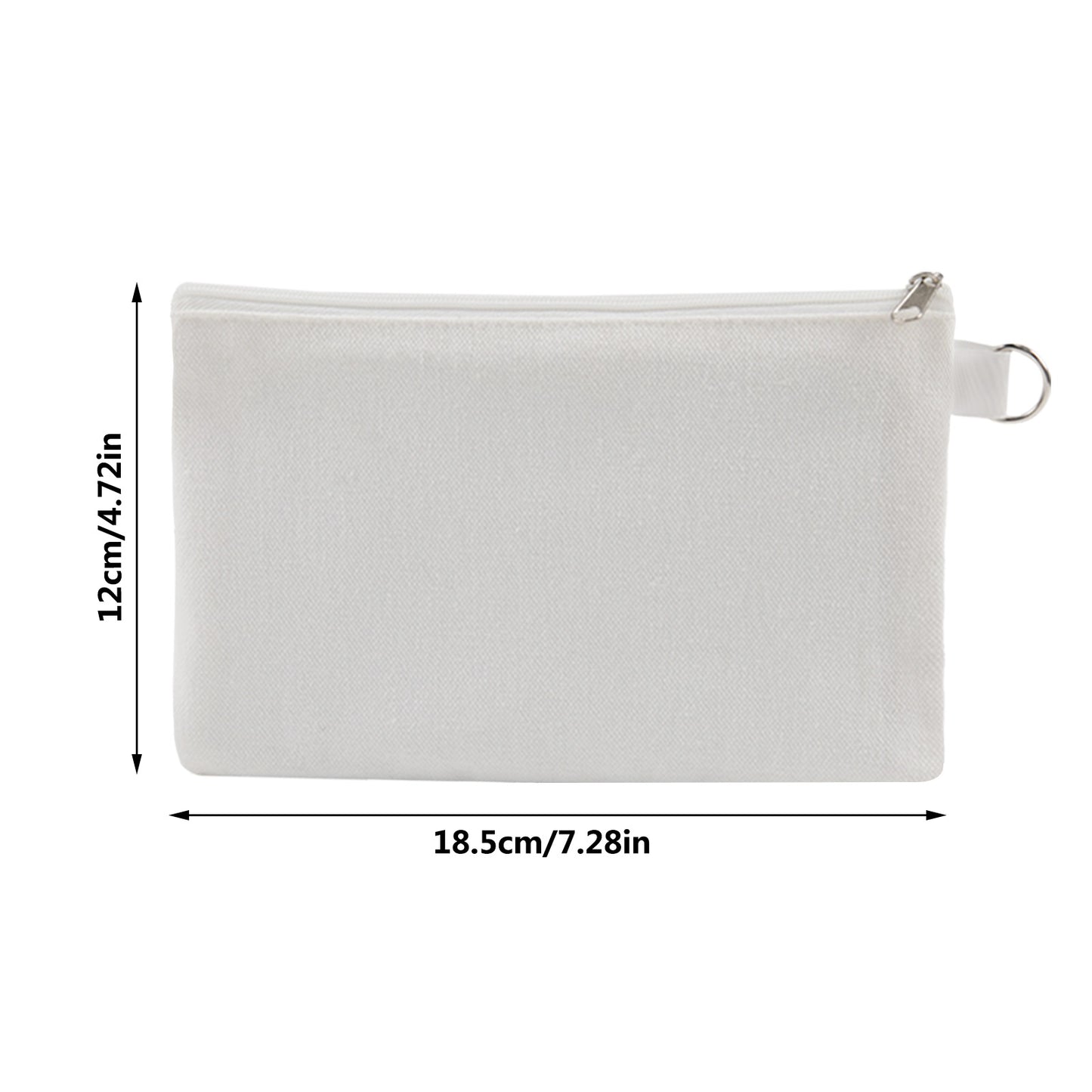60 PCS Sublimation White Canvas Makeup Bags – Multi-Purpose DIY Blanks