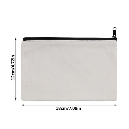 60 PCS Sublimation Blank White Makeup Bags with Zipper – Bulk Wholesale