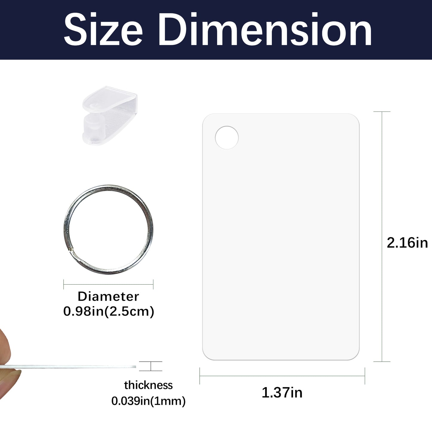 Wholesale Rectangle Aluminium Sublimation Keychain Blanks