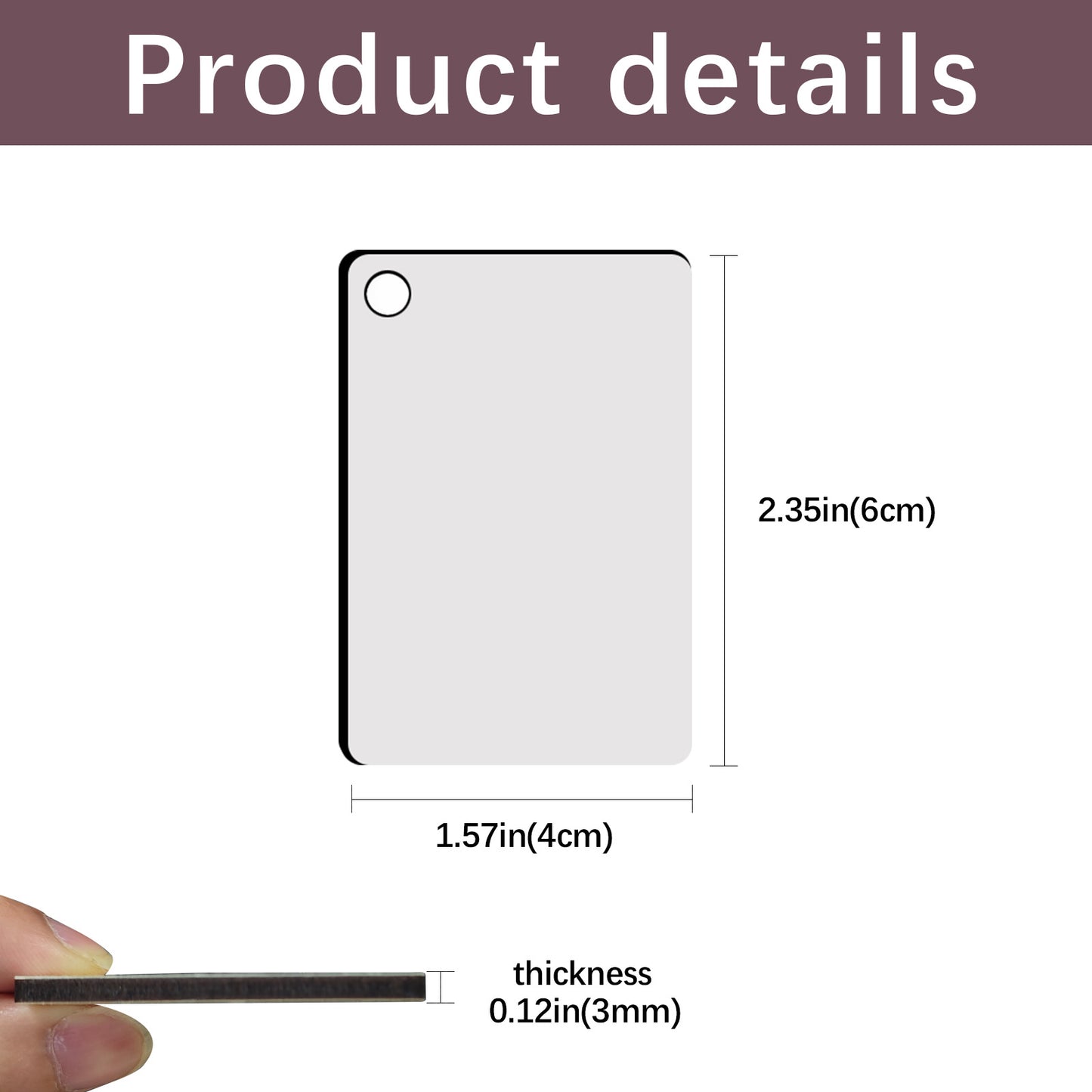 Wholesale MDF Rectangle Sublimation Keychain Blanks