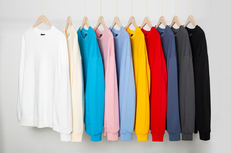 Blank Terry Sweatshirt Drop Shoulder Crewneck Sublimation Ready
