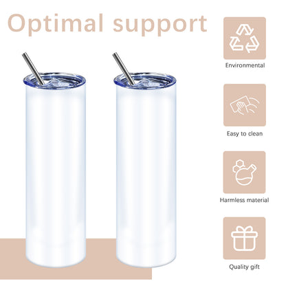 21 PCS 30 OZ Skinny Straight Sublimation Tumbler Blank Wholesale