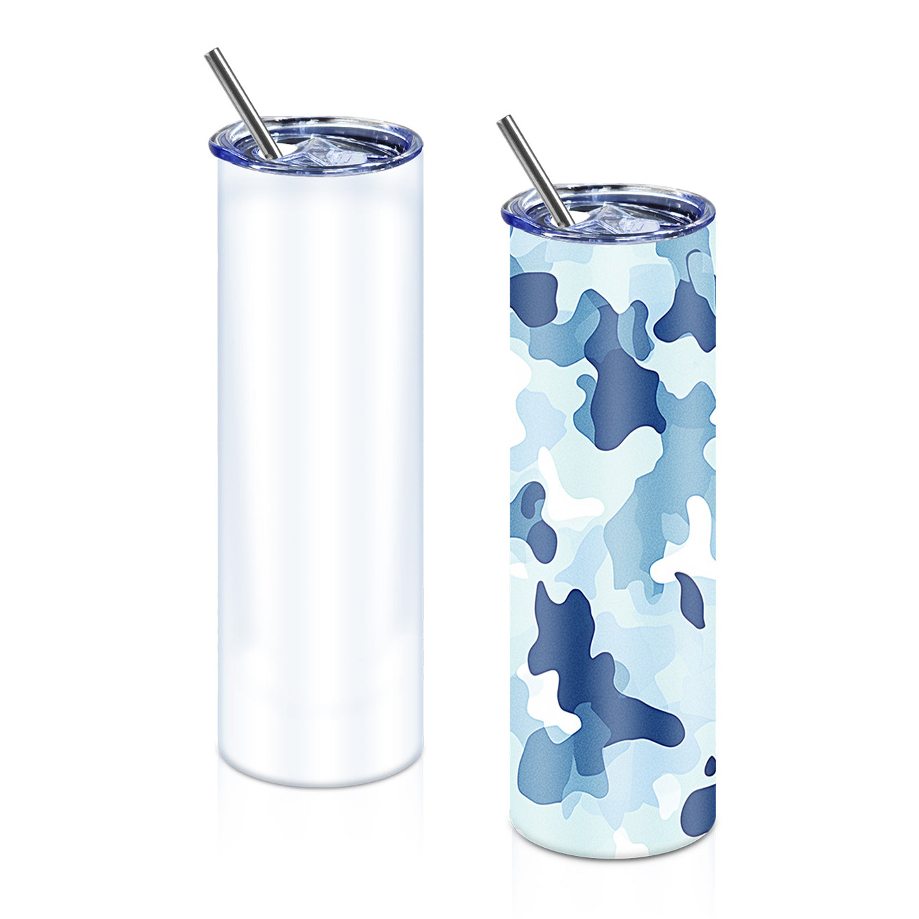 21 PCS 30 OZ Skinny Straight Sublimation Tumbler Blank Wholesale