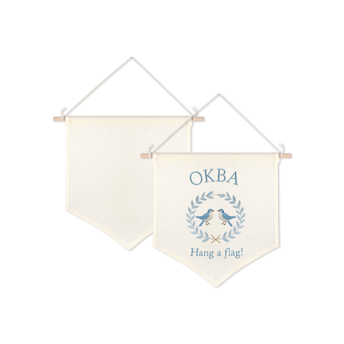 48 PCS Sublimation Beige Canvas Banners for Wall Hanging Jewelry & Pins