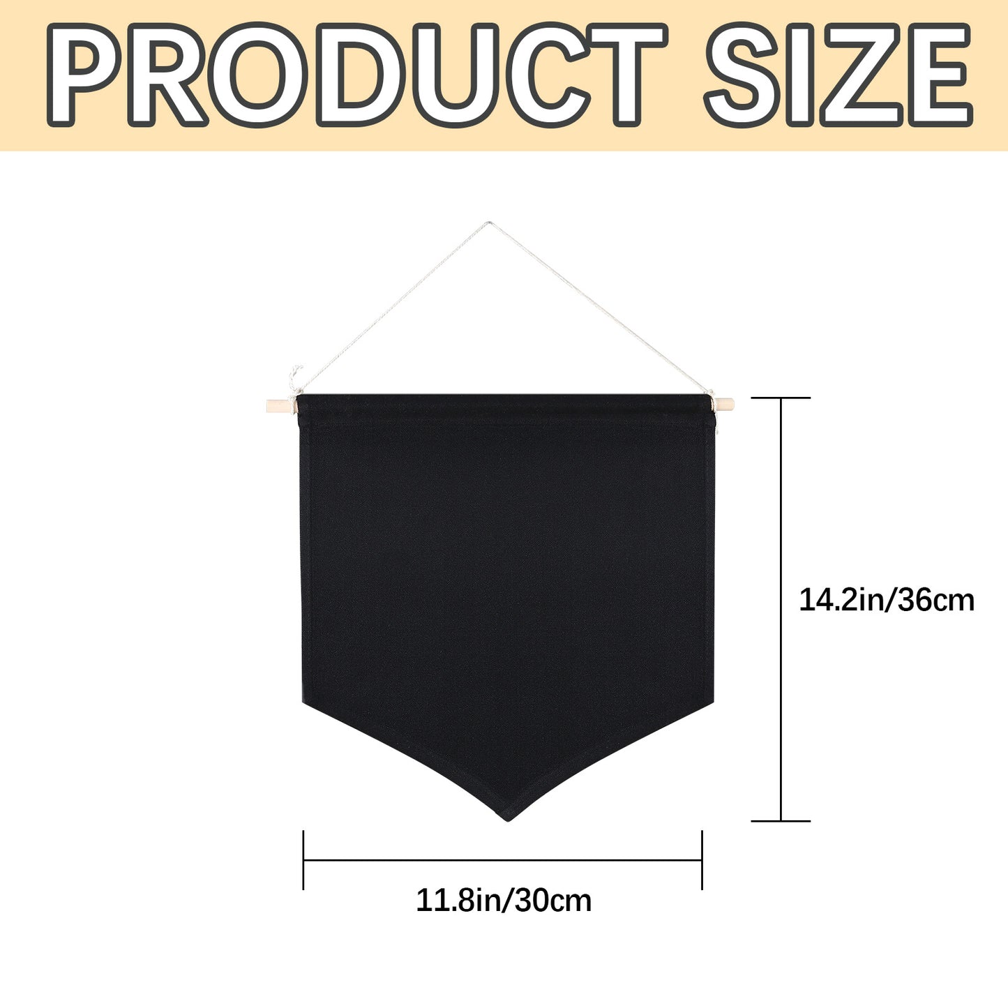 48 PCS Black Canvas Banners for Sublimation – Wall Hanging Jewelry & Pins