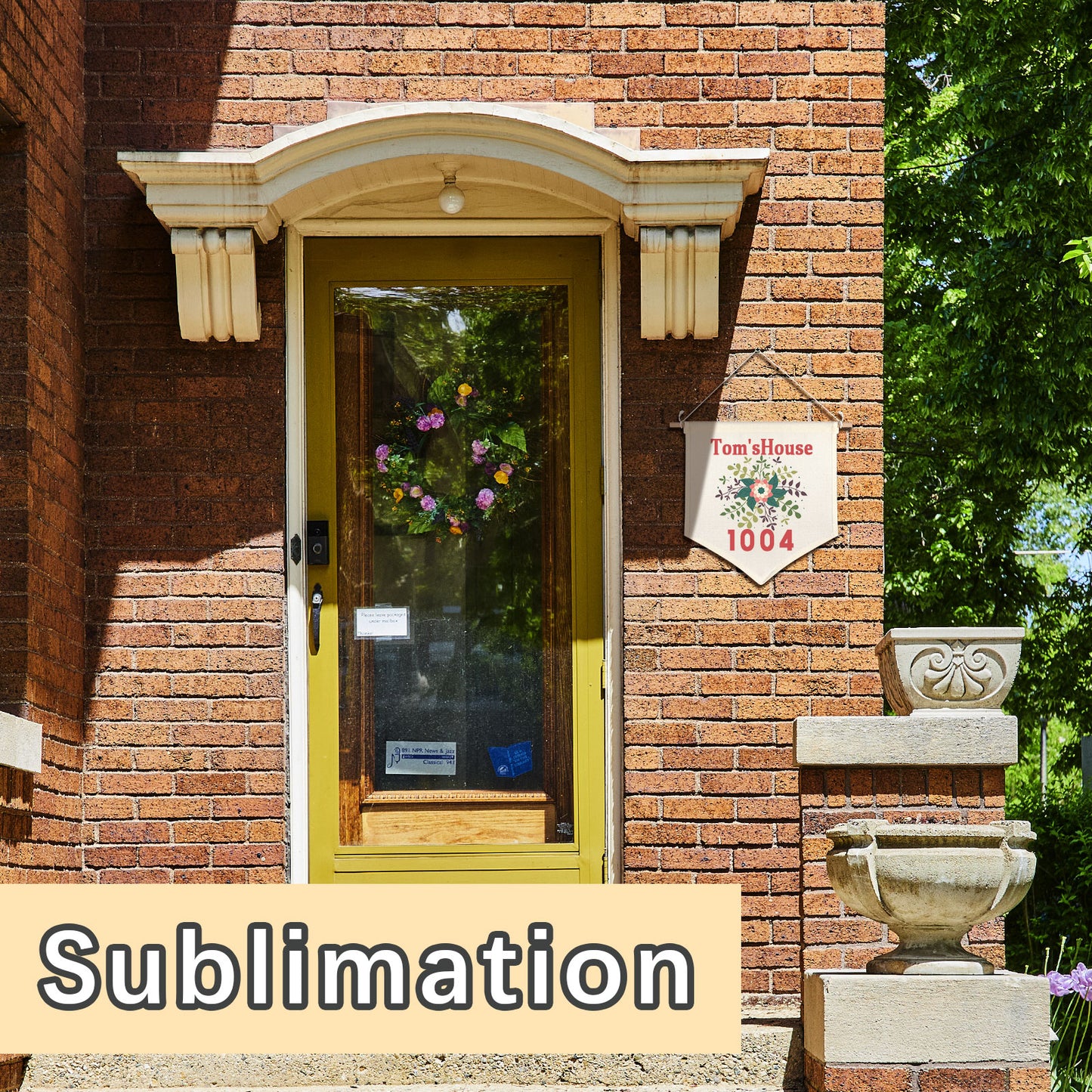 48 PCS Sublimation Beige Canvas Banners for Wall Hanging Jewelry & Pins