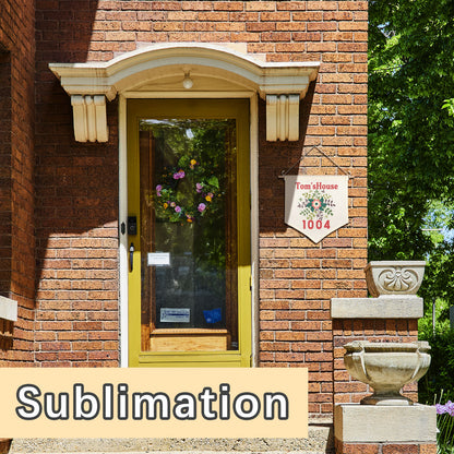 48 PCS Sublimation Beige Canvas Banners for Wall Hanging Jewelry & Pins