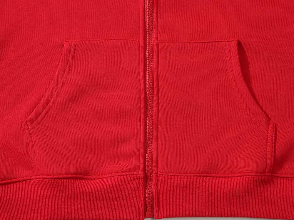 Adult Blank 100 Cotton Zip-Up Hoodie Plush Fleece Thick  Wholesale