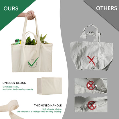 Reusable Grocery Bags with Long Shoulder Straps and Short Handles Wholesale