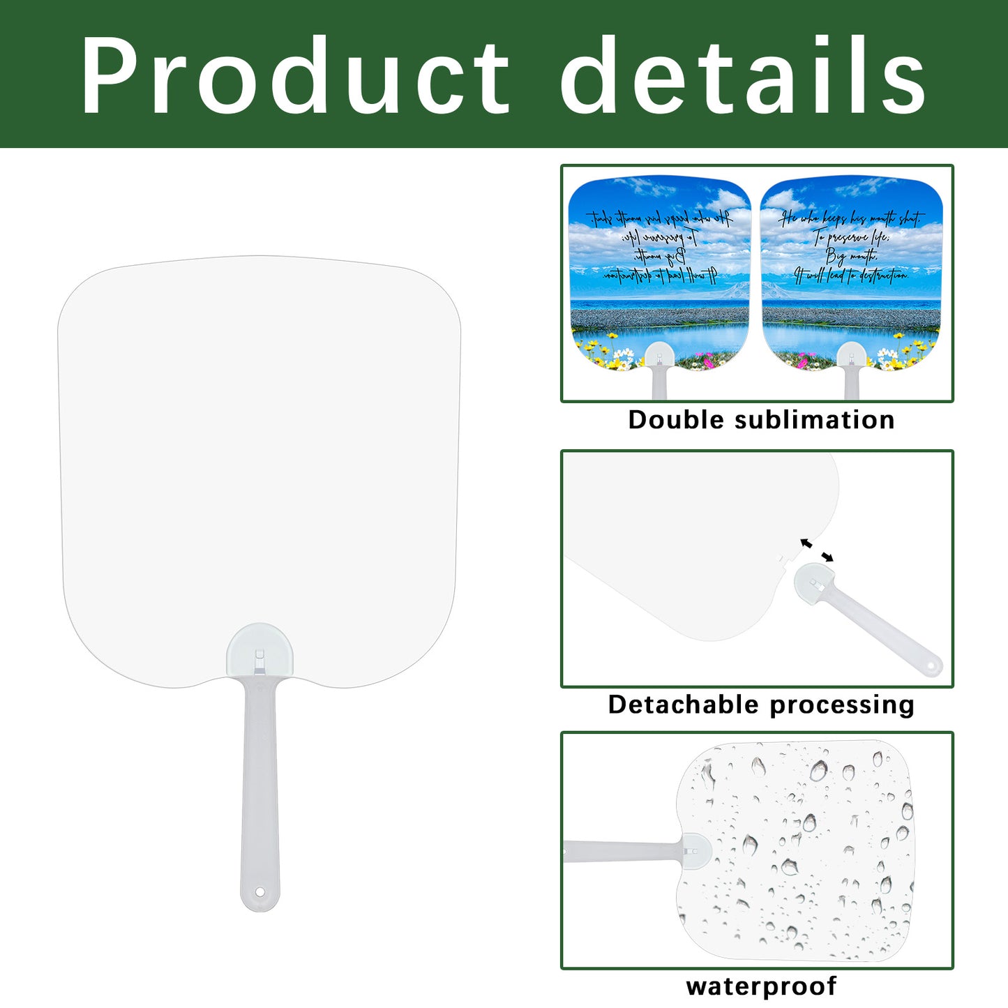 Handheld Sublimation Fans Blanks wholesale