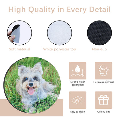 400 PCS Round Natural rubber Sublimation Coaster Blanks Wholesale