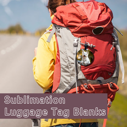 Round Sublimation Luggage Tag Blanks Wholesale