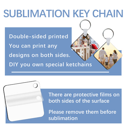 MDF Square Sublimation Keychain Blanks Wholesale