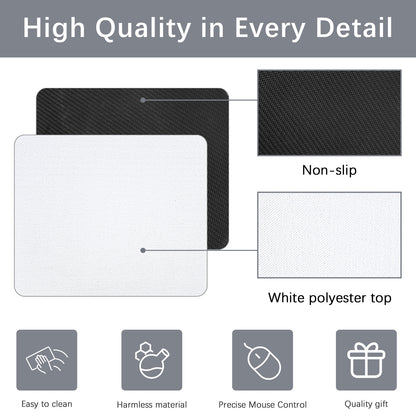 Wholesale 160 Pack Rectangle Mouse Pads for Sublimation Printing