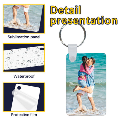 Wholesale Rectangle Aluminium Sublimation Keychain Blanks