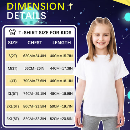 Kids White Polyester Sublimation T-Shirt Blanks – Short Sleeve DIY