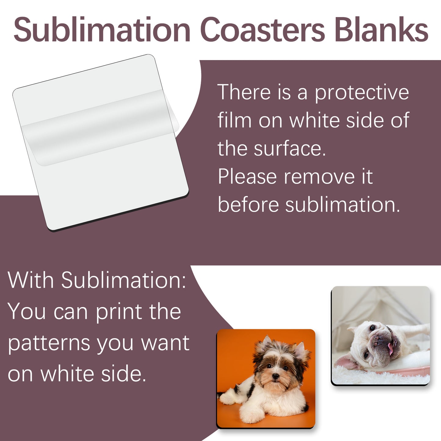 Square MDF Sublimation Coaster Blanks Wholesale