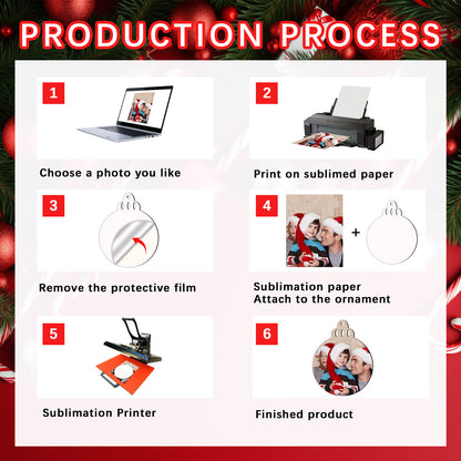 Lantern MDF Sublimation Christmas Ornaments Blanks Wholesale