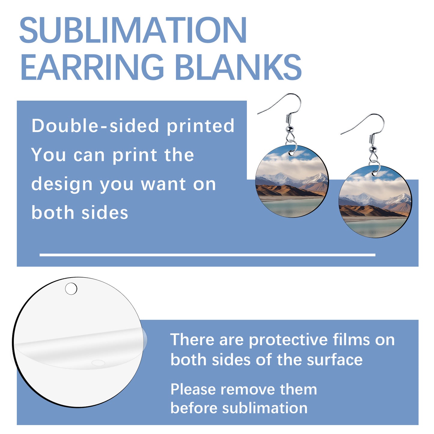 MDF Round Sublimation Earring Blanks Wholesale