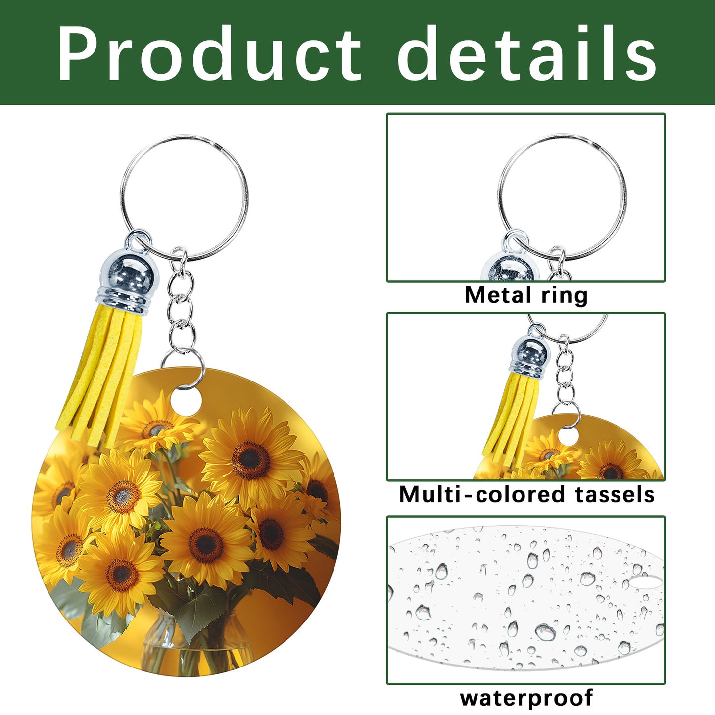 Wholesale Round Aluminium Sublimation Keychain Blanks
