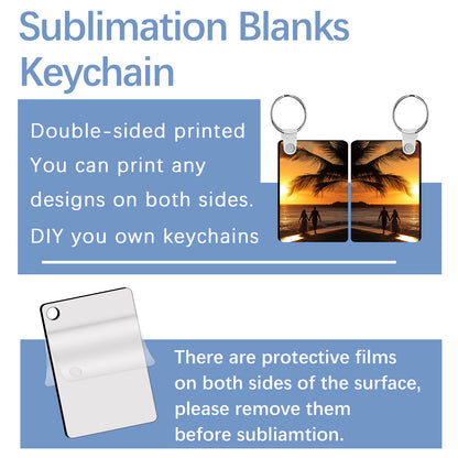 MDF Rectangle Sublimation Keychain Blanks Wholesale
