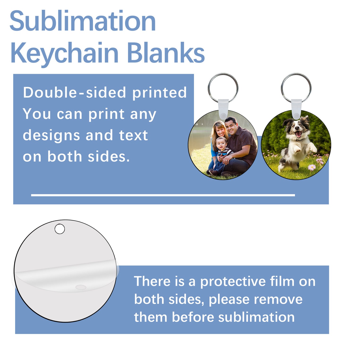 MDF Round Sublimation Keychain Blanks Wholesale