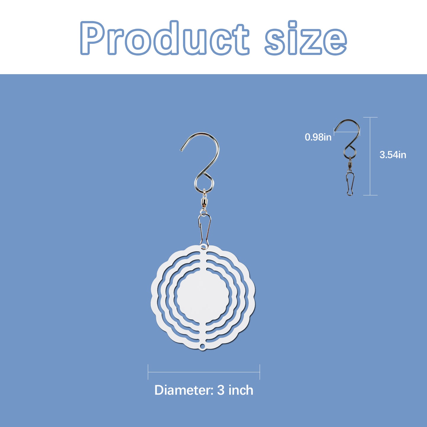 3 Inch Aluminum Sublimation Wind Spinner Blanks wholesale