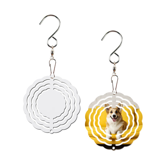 3 Inch Aluminum Sublimation Wind Spinner Blanks wholesale