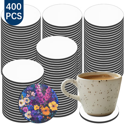 400 PCS Round Natural rubber Sublimation Coaster Blanks Wholesale