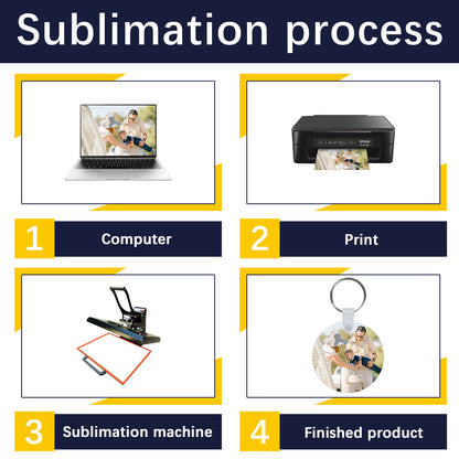 Round Aluminium Sublimation Keychain Blanks Wholesale