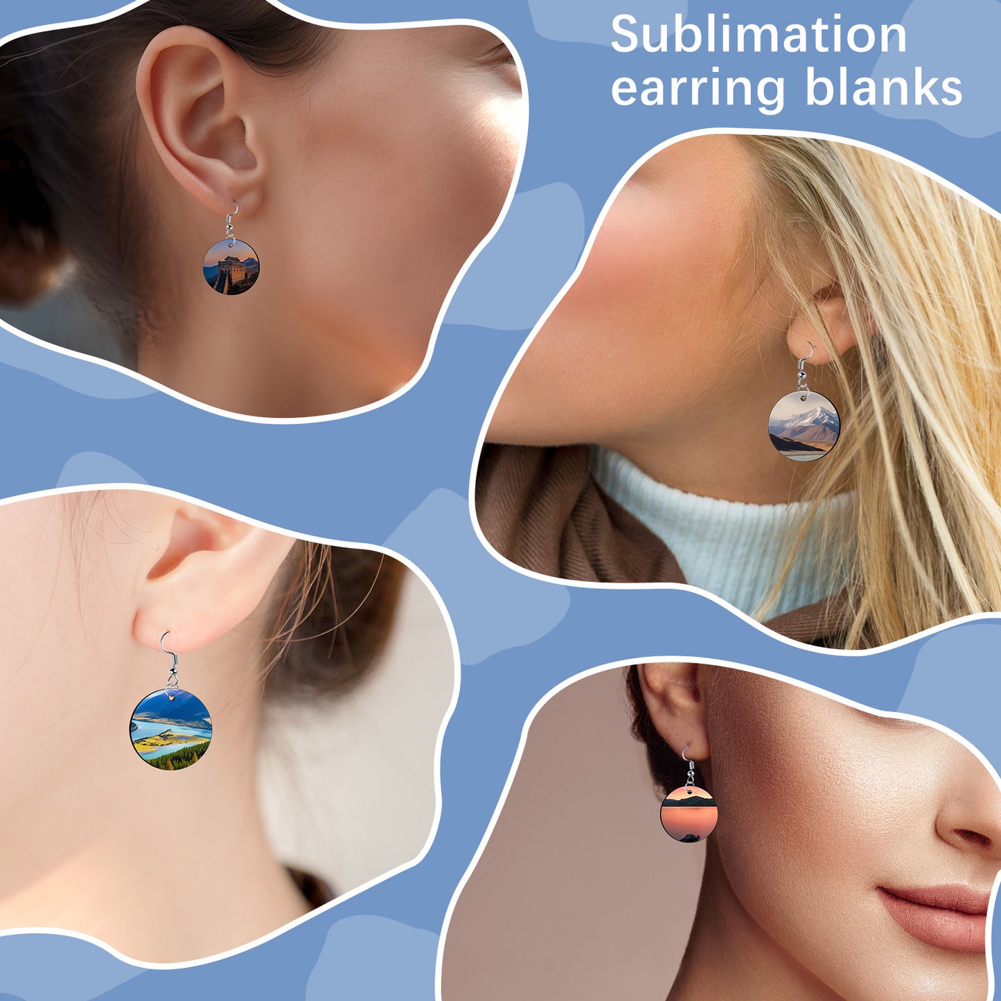 MDF Round Sublimation Earring Blanks Wholesale