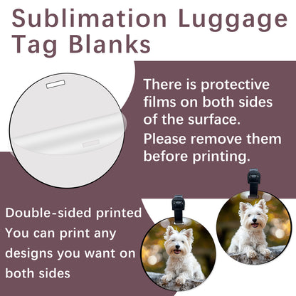Round Sublimation Luggage Tag Blanks Wholesale