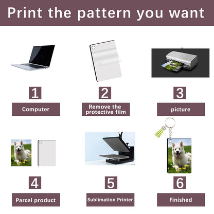 Wholesale MDF Rectangle Sublimation Keychain Blanks