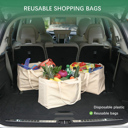 Reusable Grocery Bags with Long Shoulder Straps and Short Handles Wholesale
