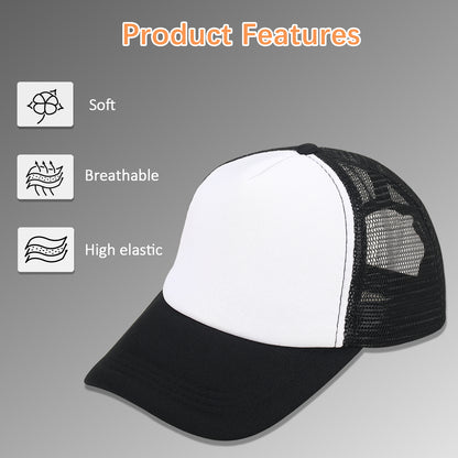 40 PCS Black and White Baseball Cap, Adjustable Trucker Hats