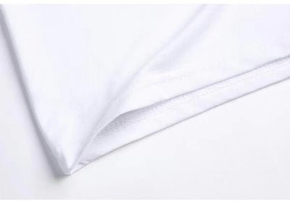 Women's White Polyester T Shirt Short Sleeve Blank for Sublimation