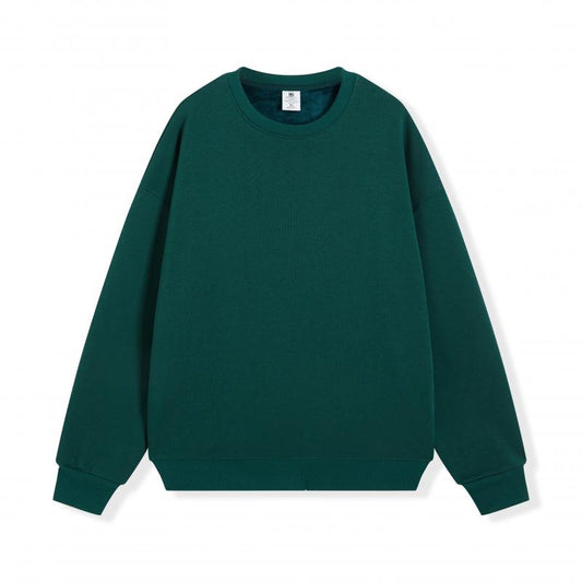 Blank 100 Cotton Sweatshirt Adult Drop Shoulder Round Neck Wholesale