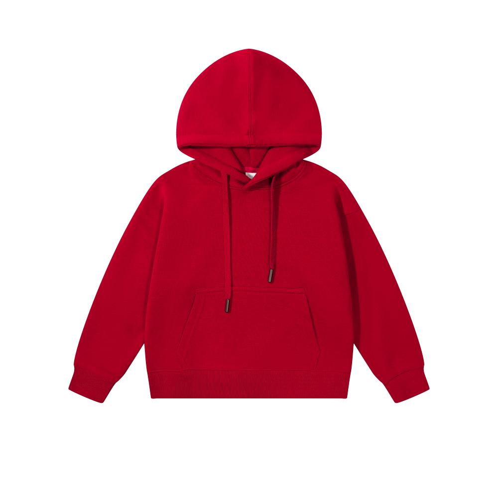 Kids Drop Shoulder Blank Pullover Hoodie