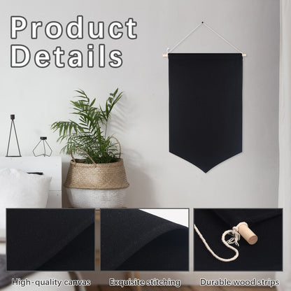 40 Pack Black Sublimation Canvas Banners – Wall Hanging Jewelry Holder