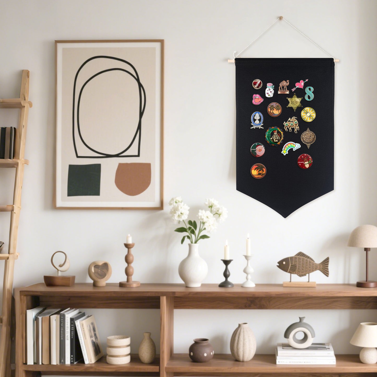 40 Pack Black Sublimation Canvas Banners – Wall Hanging Jewelry Holder