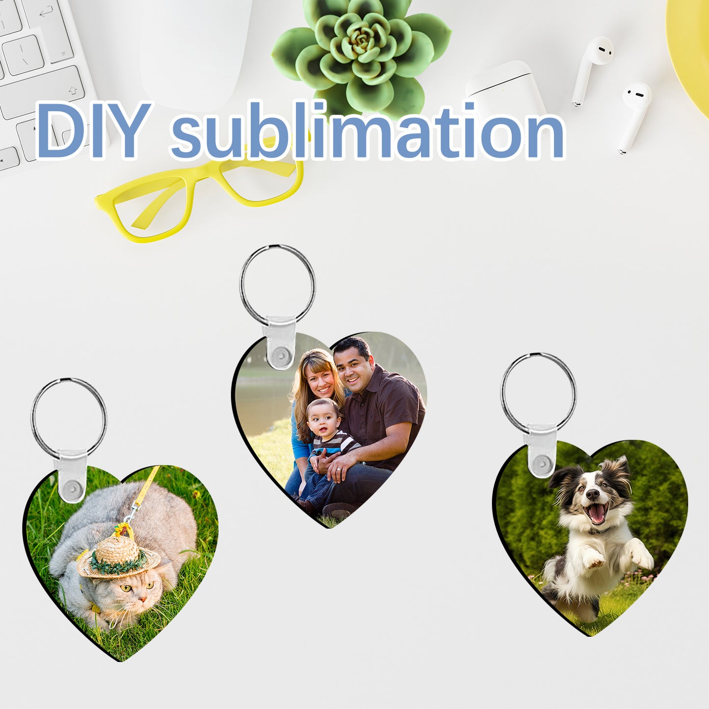 MDF Heart Sublimation Keychain Blanks Wholesale