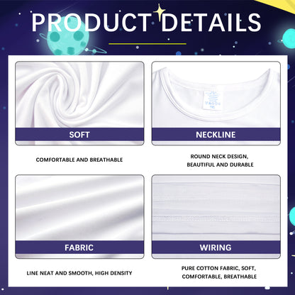 Kids White Polyester Sublimation T-Shirt Blanks – Short Sleeve DIY