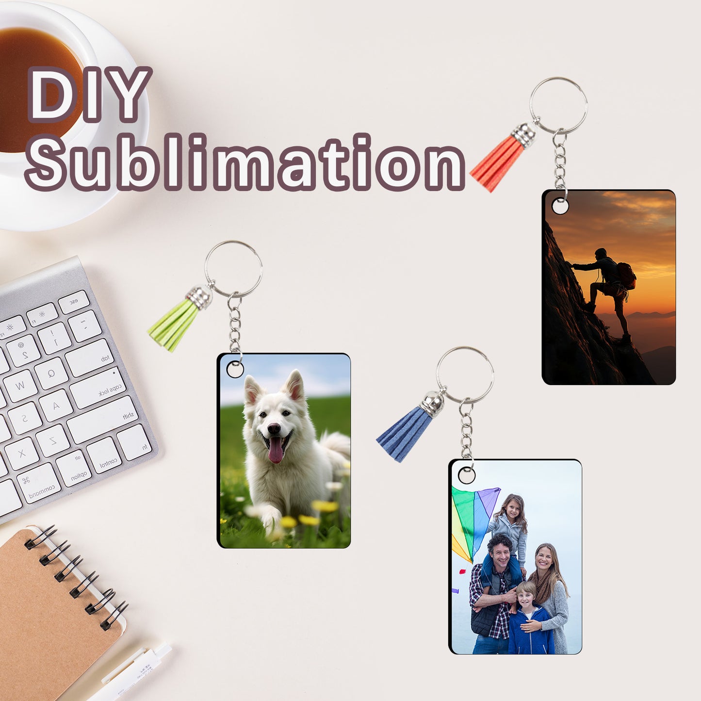 Wholesale MDF Rectangle Sublimation Keychain Blanks