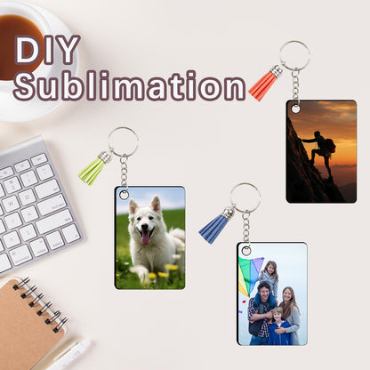 Wholesale MDF Rectangle Sublimation Keychain Blanks