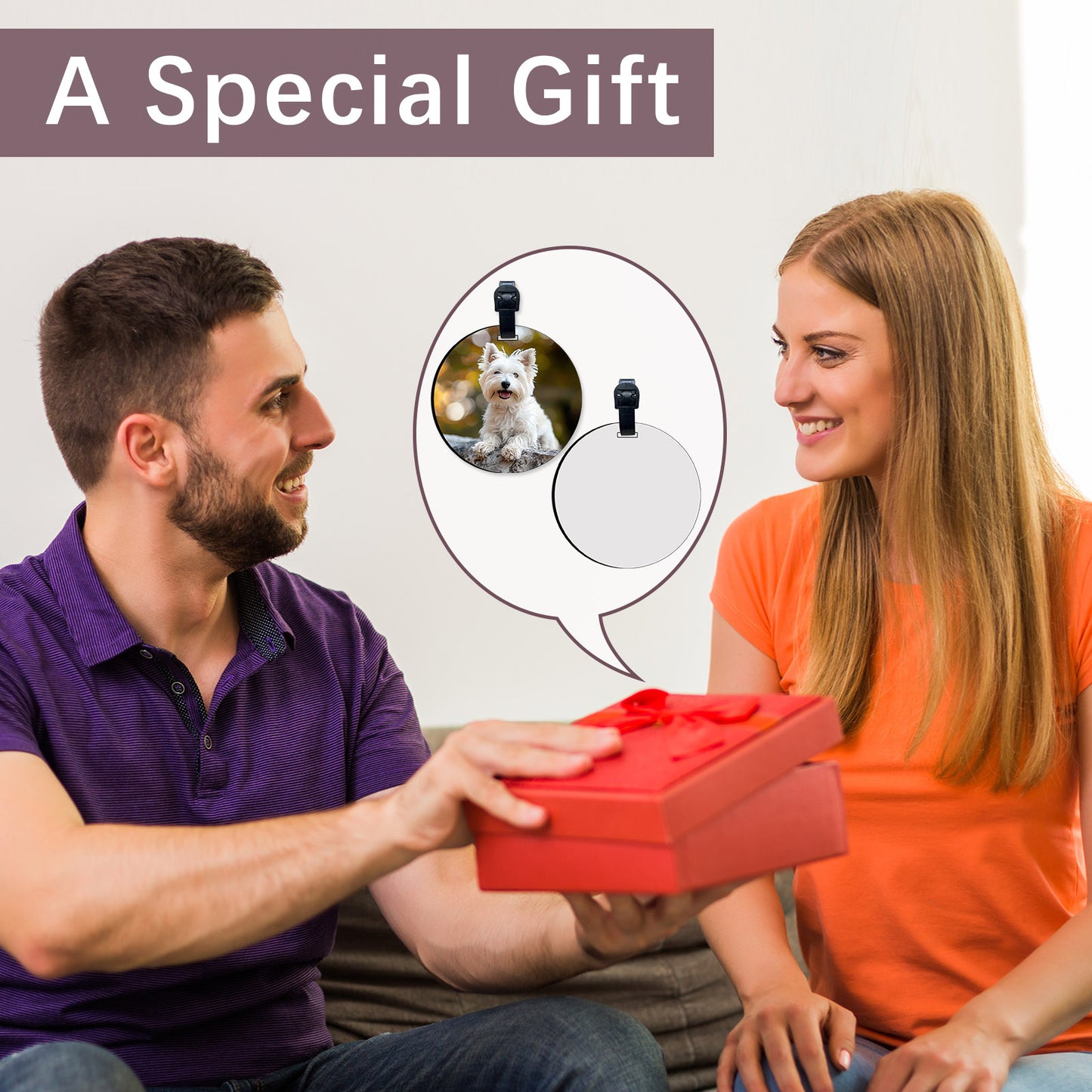 Round Sublimation Luggage Tag Blanks Wholesale