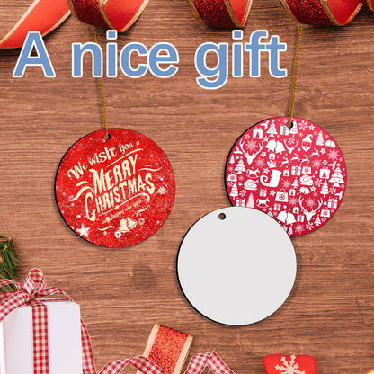 Round MDF Sublimation Blanks Christmas Ornaments Wholesale
