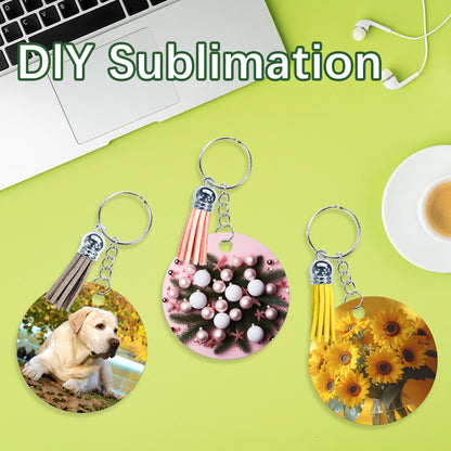 Wholesale Round Aluminium Sublimation Keychain Blanks